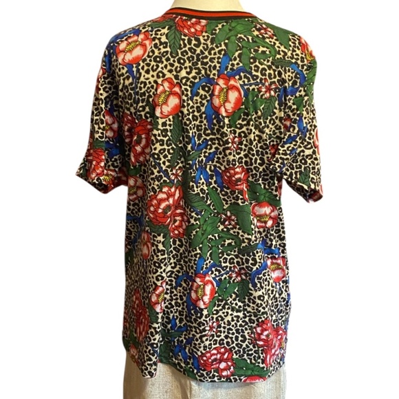 Fresh Prints of Bél-Air floral leopard print tshirt. Sz M - Picture 6 of 15